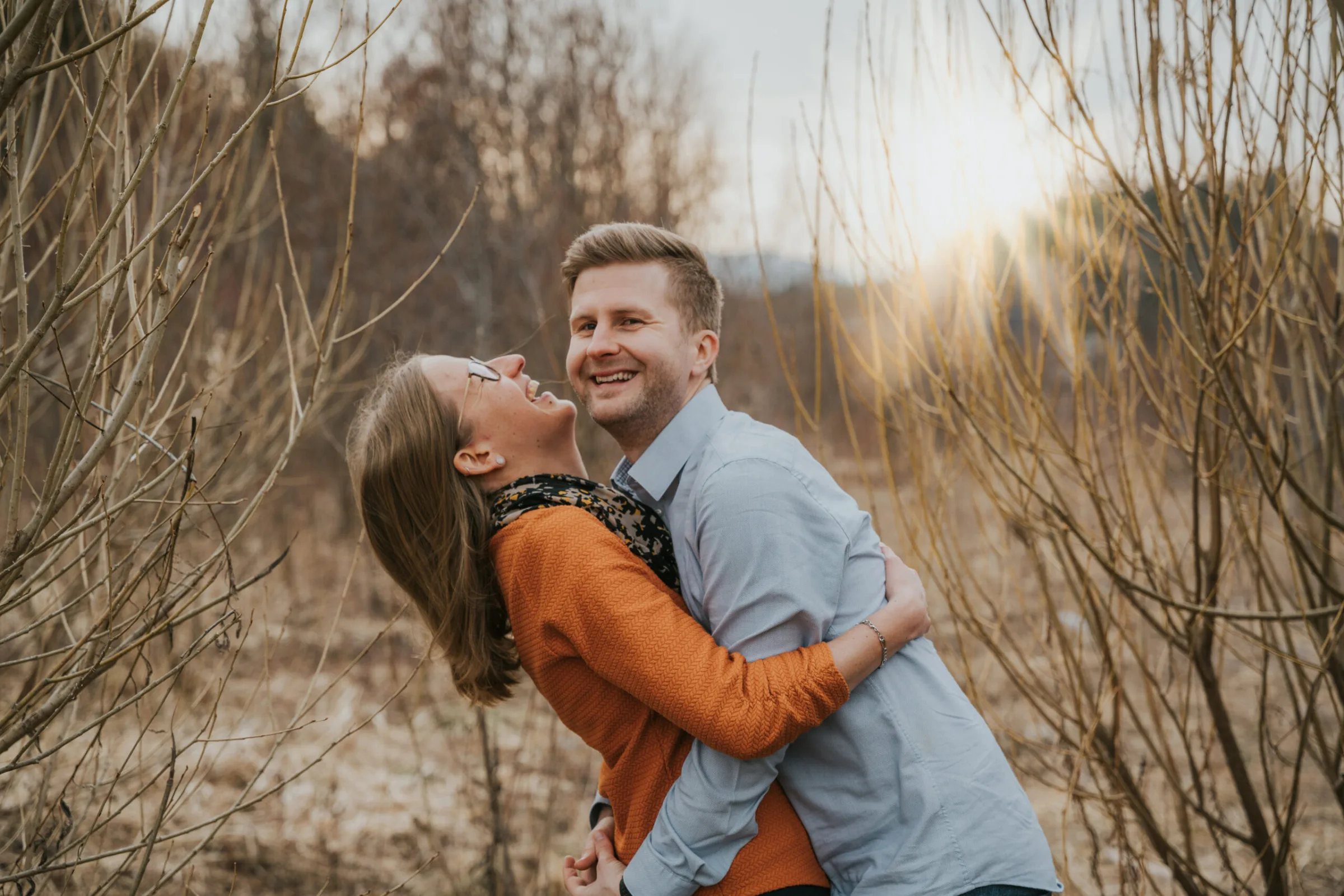 Pascal und Maria Hefti bei einem Shooting